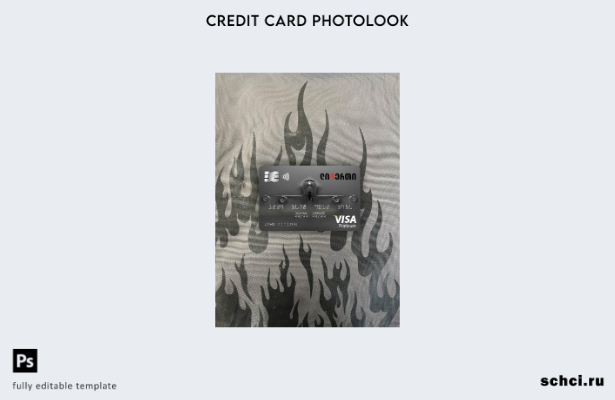 цифровая загрузка Georgia Liberty Bank Visa Platinum Card Photolook Front Templa